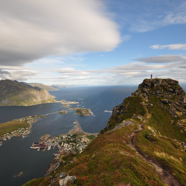 View of a village from the top of the mountain