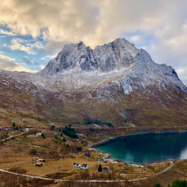 Lanscape of the sea, roads and mountains